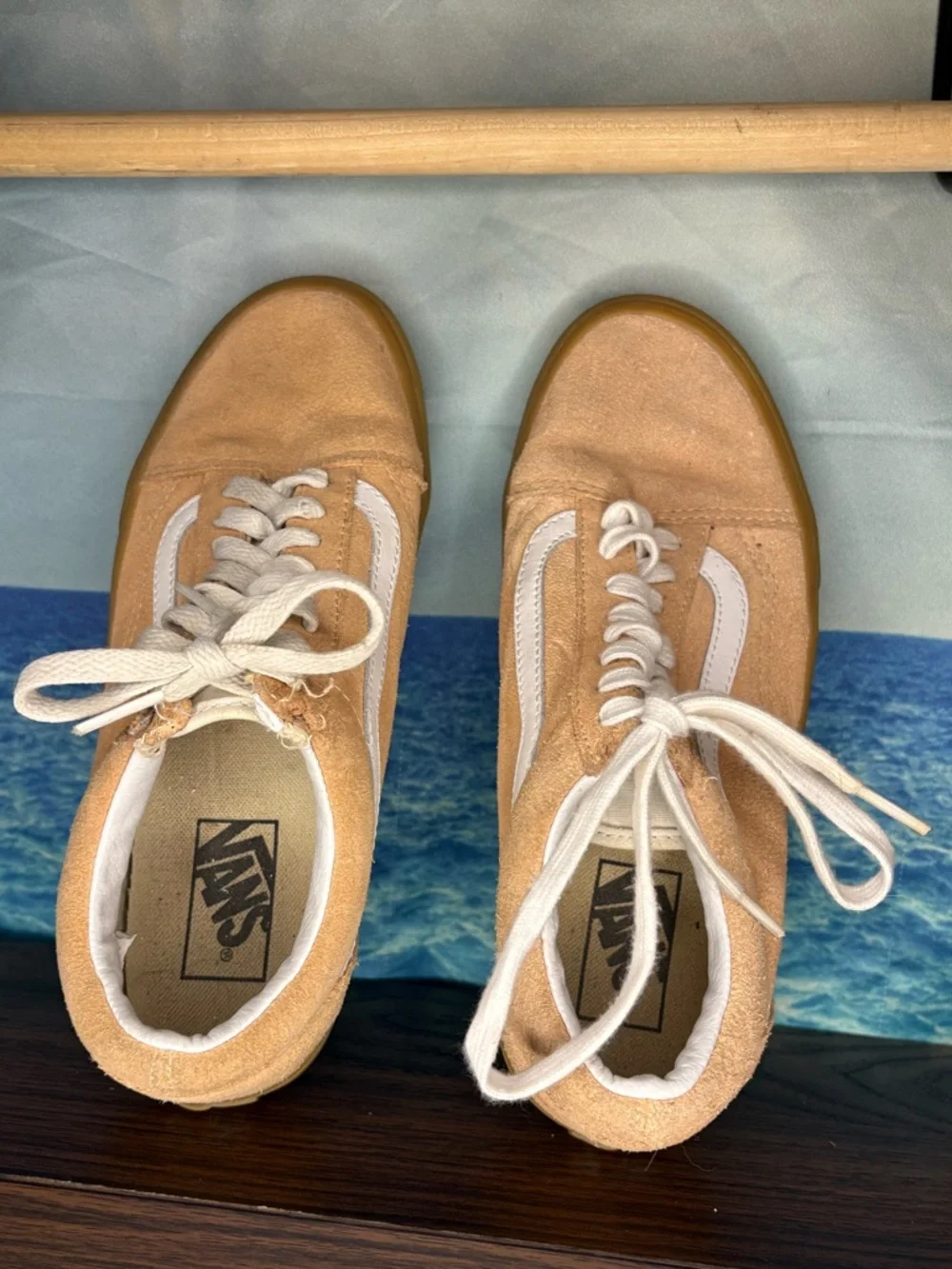 Vans Old Skool Suede Sneaker in Peach